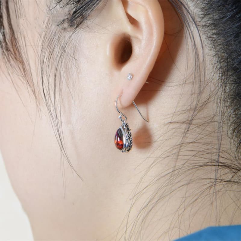 Boucle d oreille Grenat - Victorian Style-Passion Steampunk