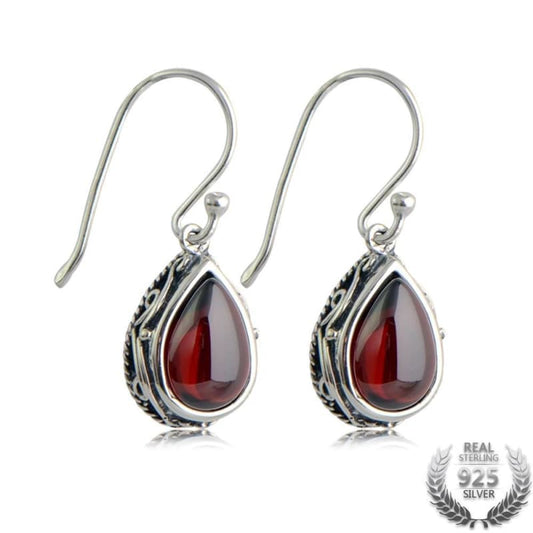 Boucle d oreille Grenat - Victorian Style-Passion Steampunk