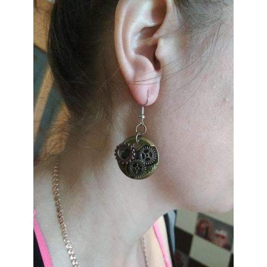 Boucle d Oreille Steampunk Femme - Watchcase-Passion Steampunk