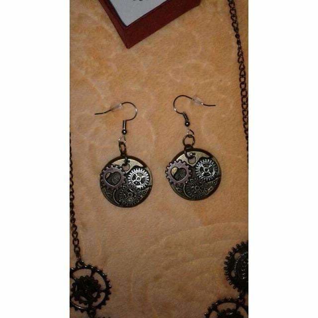 Boucle d Oreille Steampunk Femme - Watchcase-Passion Steampunk
