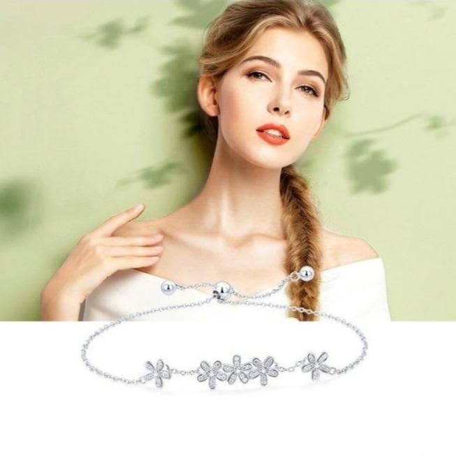 Bracelet Femme Fleur d' Argent-Passion Steampunk