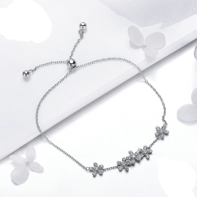 Bracelet Femme Fleur d' Argent-Passion Steampunk