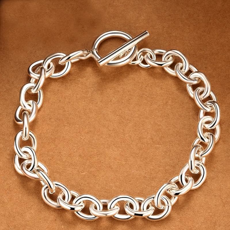 Bracelet Argent Femme Grosses Mailles - Jane Austen-Passion Steampunk