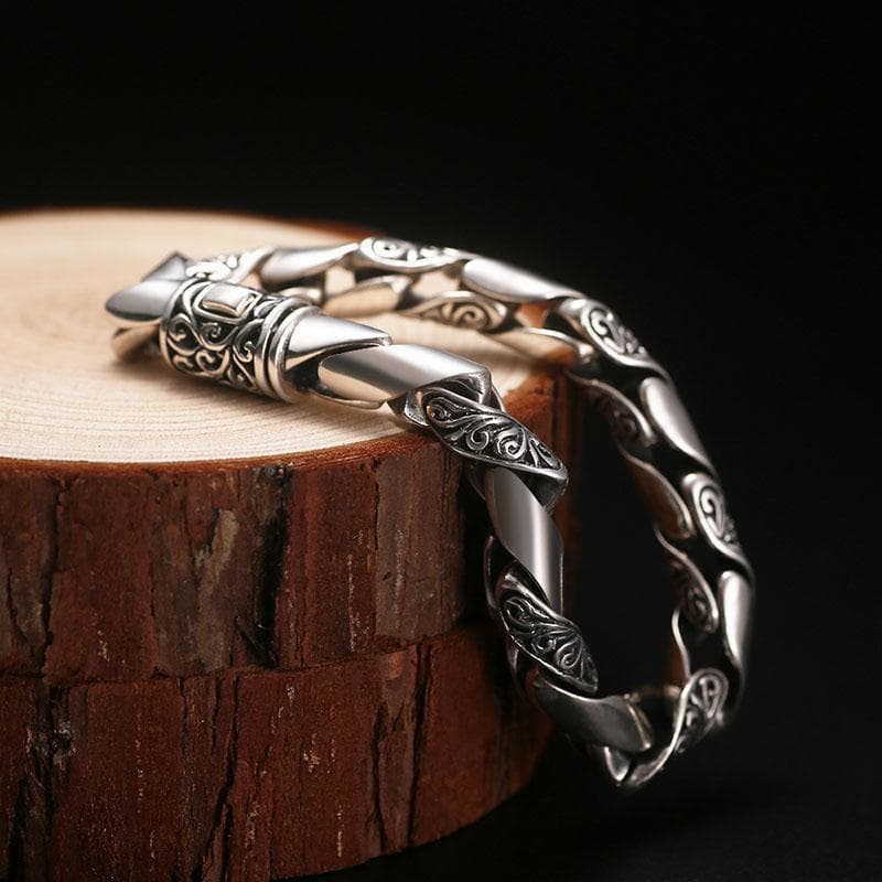 Bracelet Argent Massif Vintage-Passion Steampunk