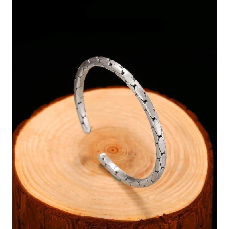 Bracelet Steampunk - Écailles d' Argent-Passion Steampunk