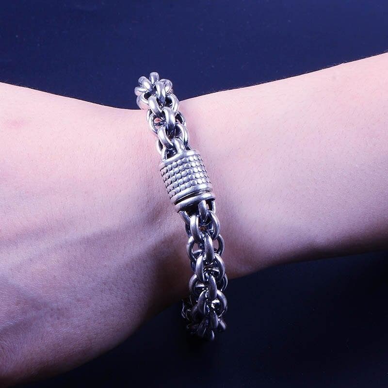 Bracelet Argent Homme - Chaîne Ronde-Passion Steampunk