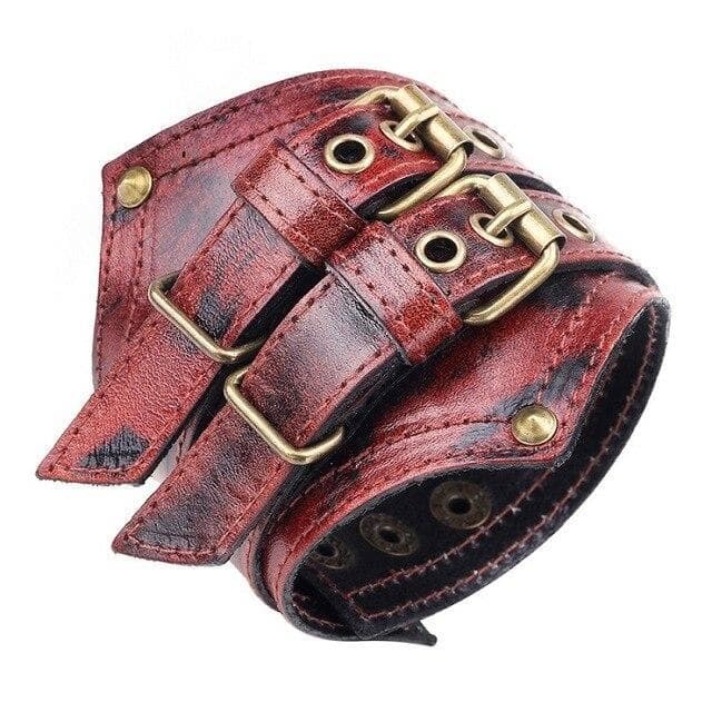 Bracelet Homme Rock Style (cuir)-Passion Steampunk
