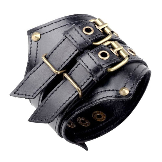 Bracelet Homme Rock Style (cuir)-Passion Steampunk