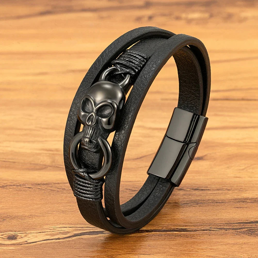 Bracelet Cuir Punk-Passion Steampunk