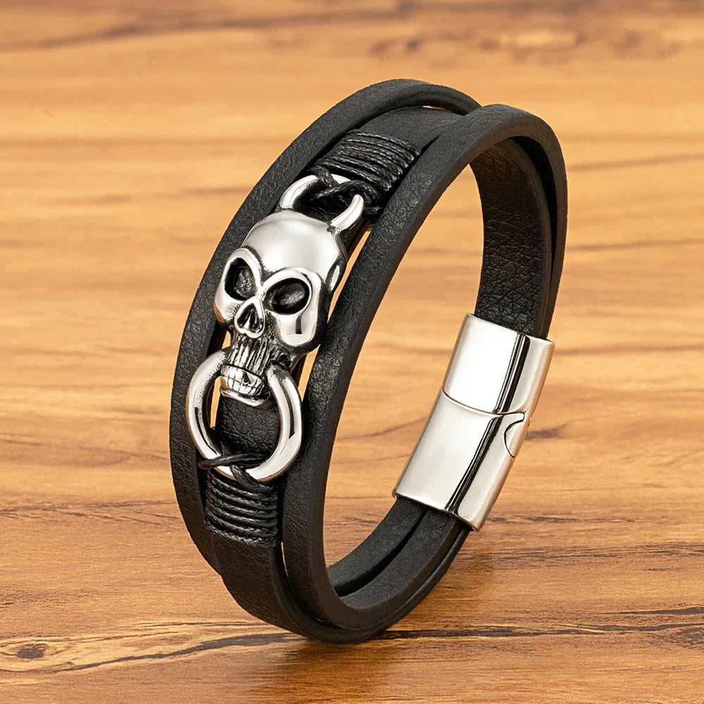 Bracelet Cuir Punk-Passion Steampunk