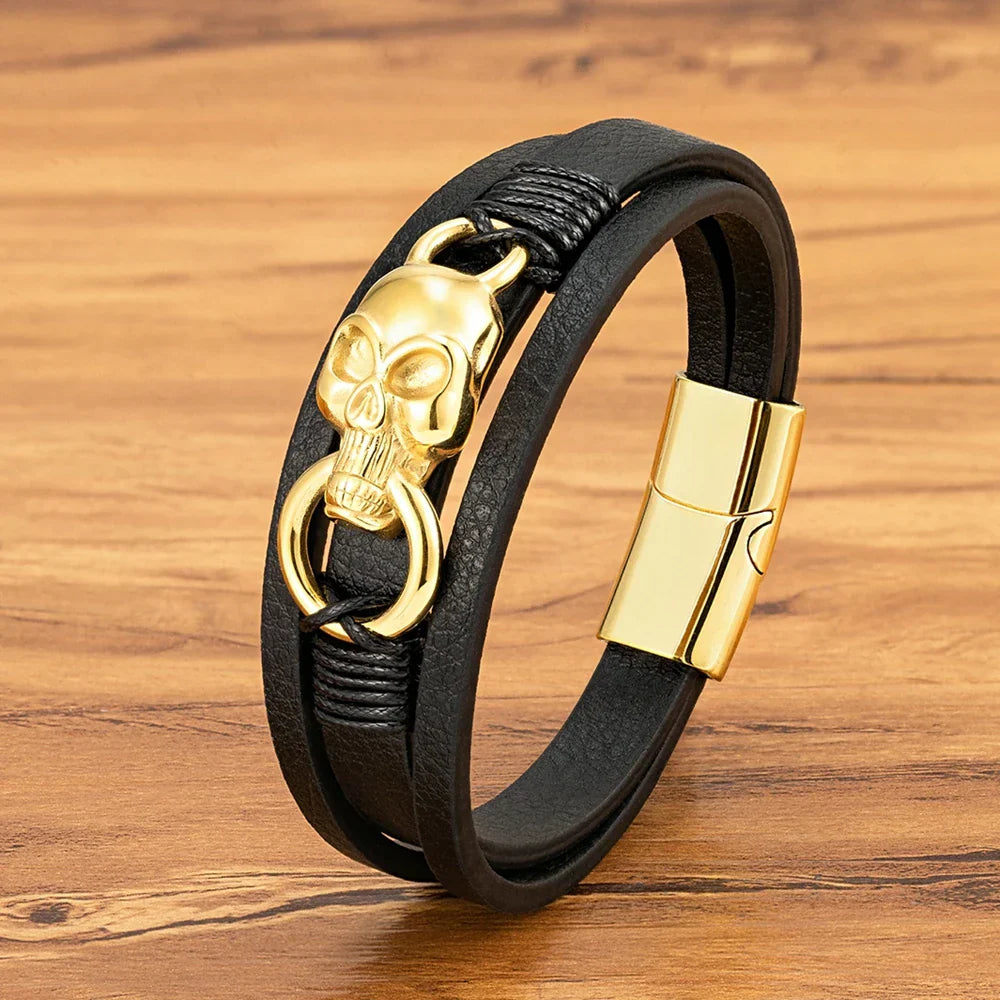 Bracelet Cuir Punk-Passion Steampunk