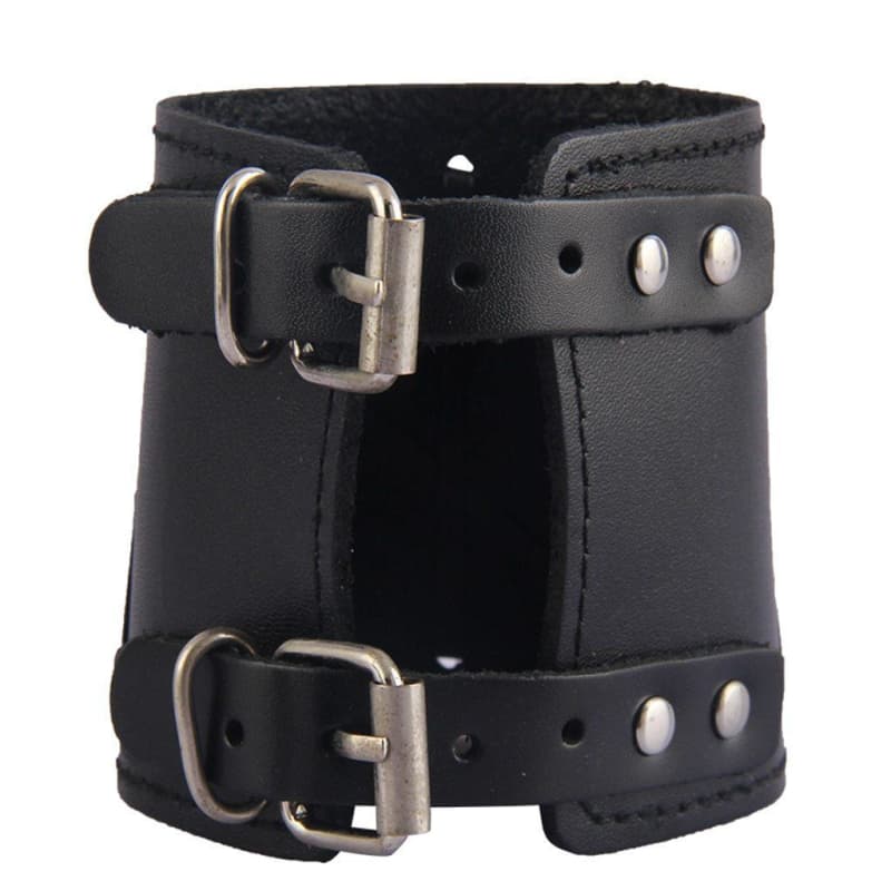 Bracelet de Force Noir (Cuir)-Passion Steampunk