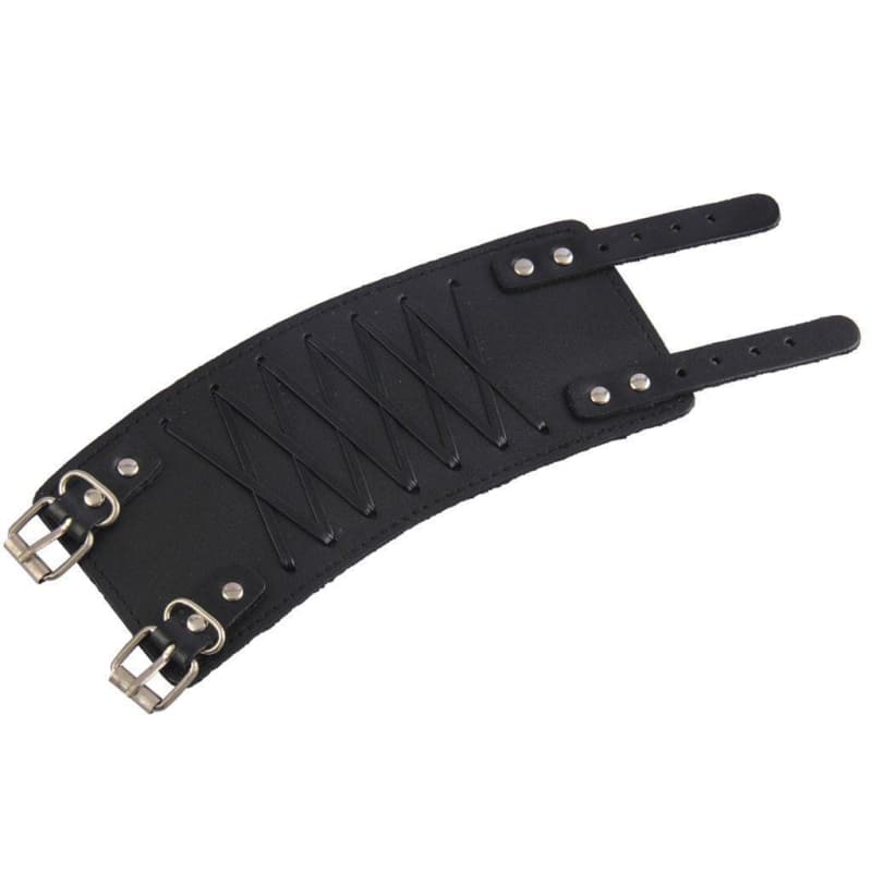 Bracelet de Force Noir (Cuir)-Passion Steampunk