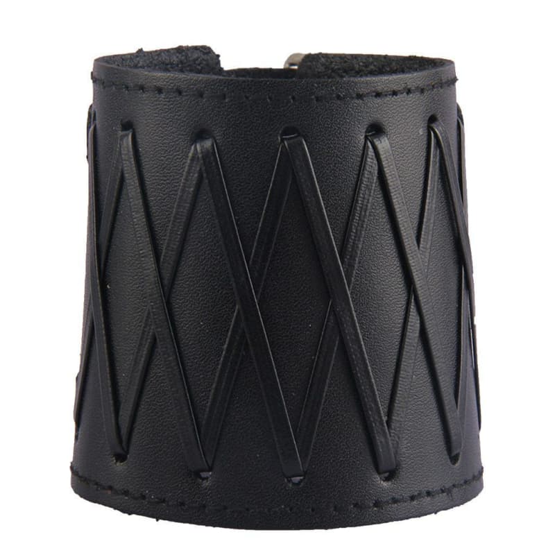 Bracelet de Force Noir (Cuir)-Passion Steampunk