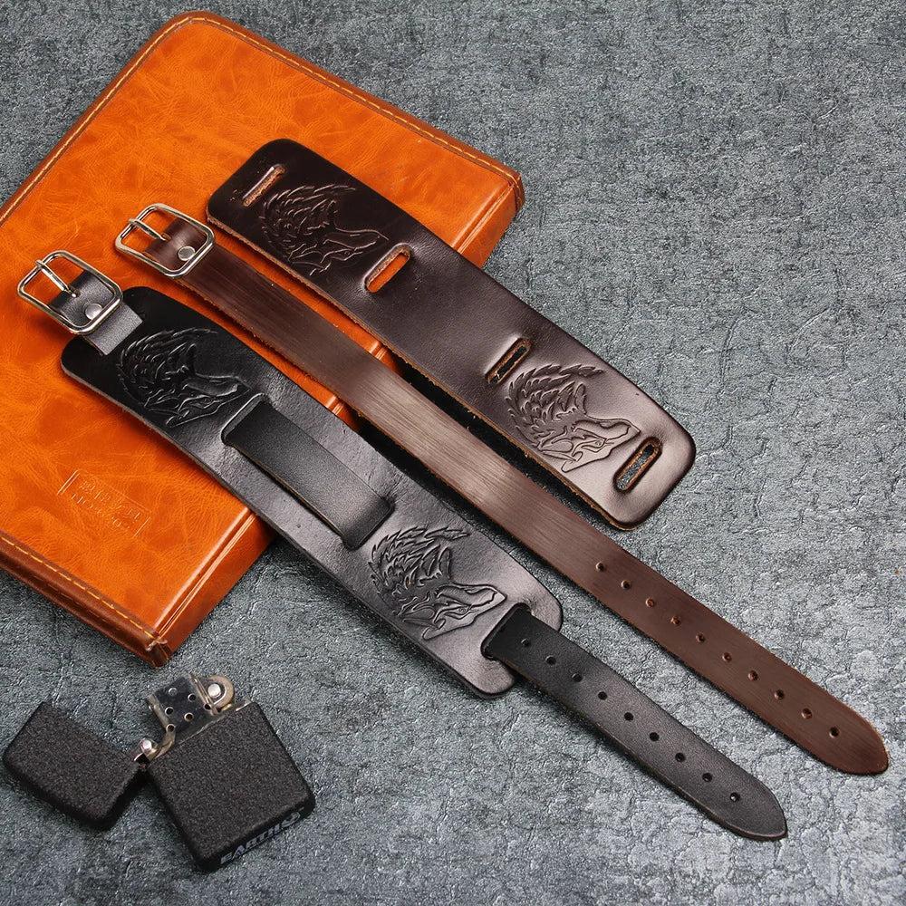 Bracelet de Force Marron en Cuir-Passion Steampunk