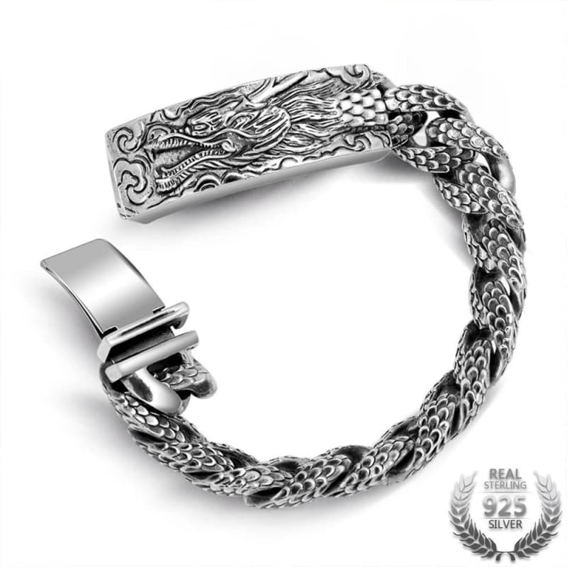 Bracelet Dragon Homme Argent - Style Vintage-Passion Steampunk