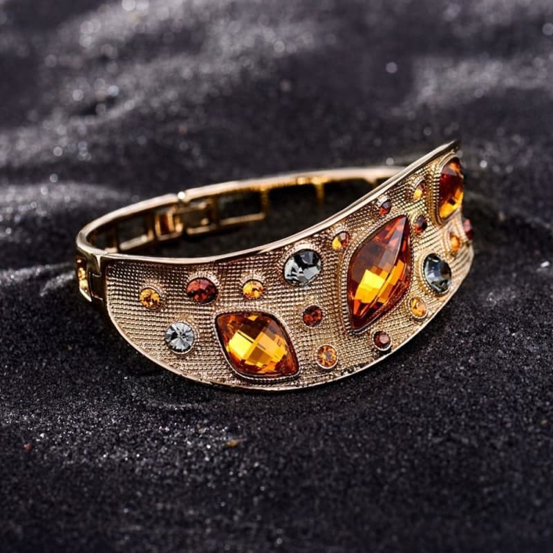 Bracelet Manchette Doree - Steampunk Style-Passion Steampunk