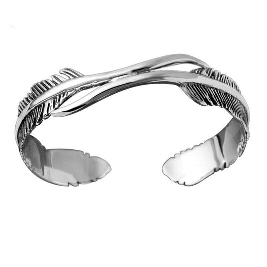 Bracelet Plume Argent-Passion Steampunk