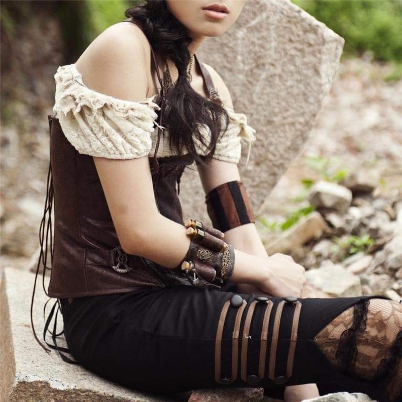 Porte Fioles Cuir - Brassard Steampunk-Passion Steampunk