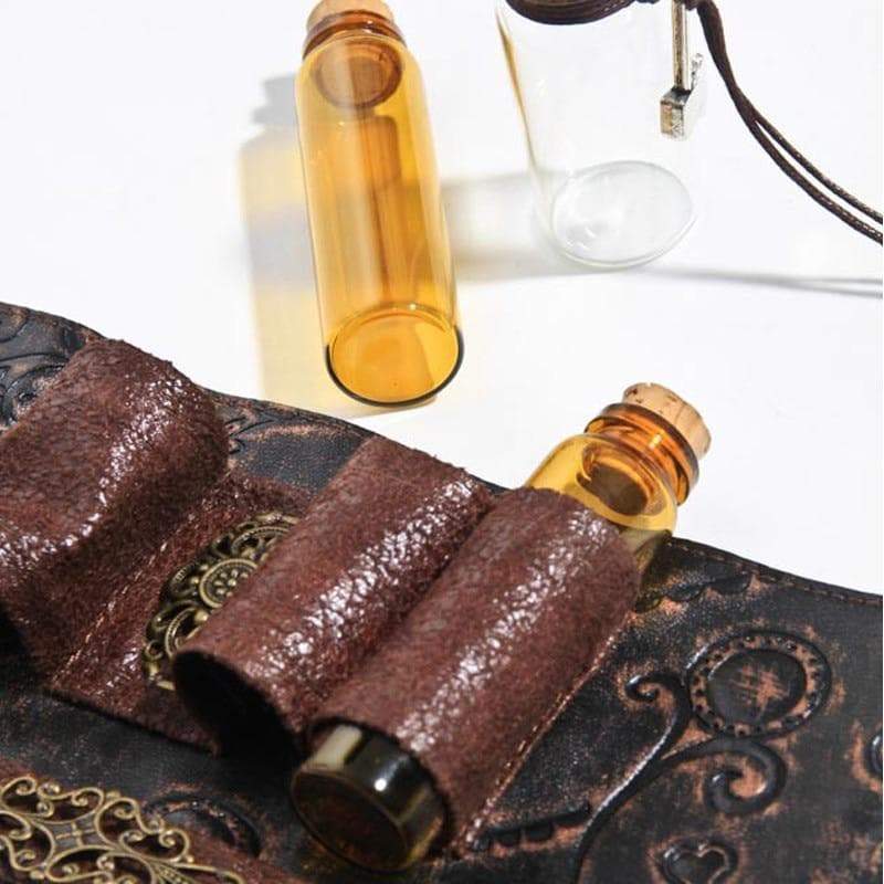 Porte Fioles Cuir - Brassard Steampunk-Passion Steampunk