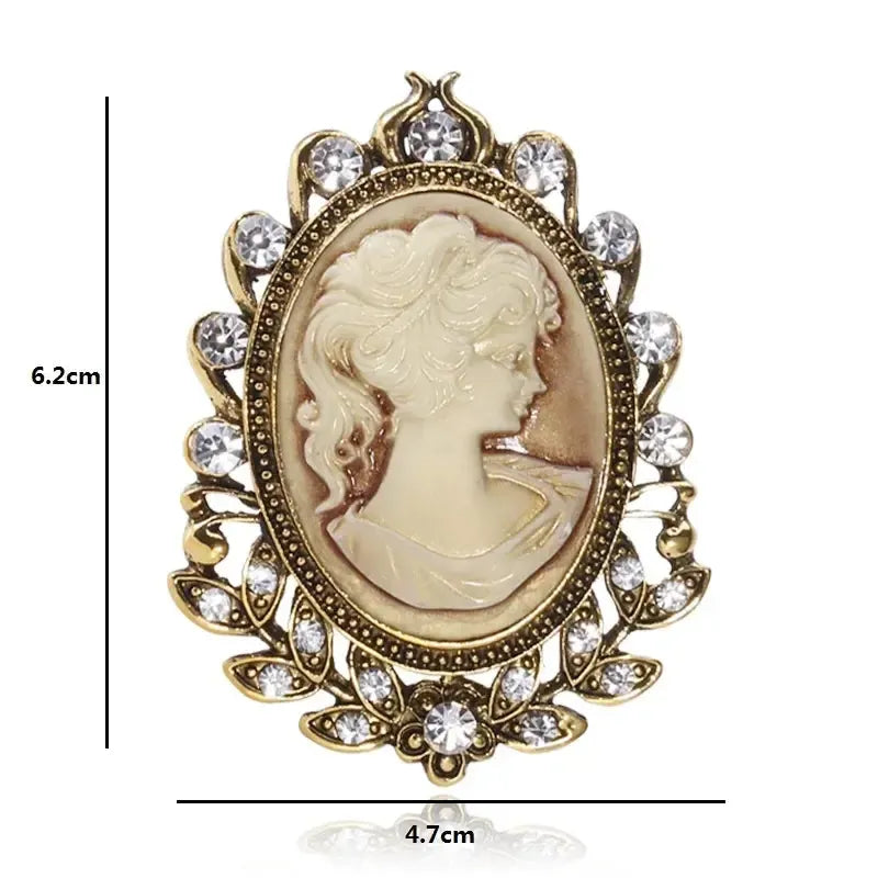 Broche Camée Plaqué Or-Passion Steampunk