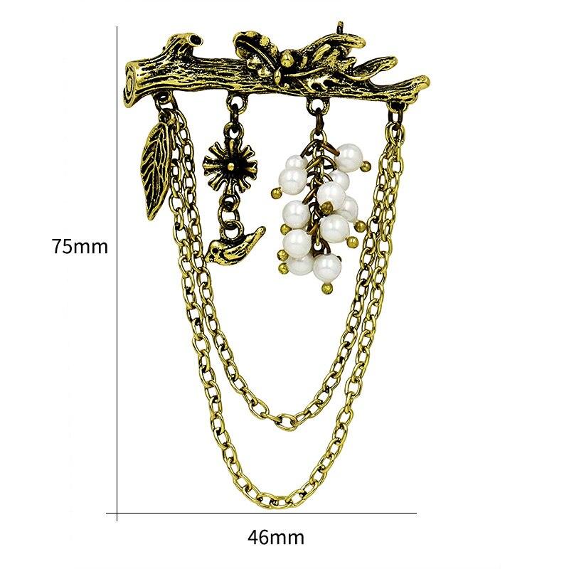 Broche Steampunk - Branche et Chaines-Passion Steampunk