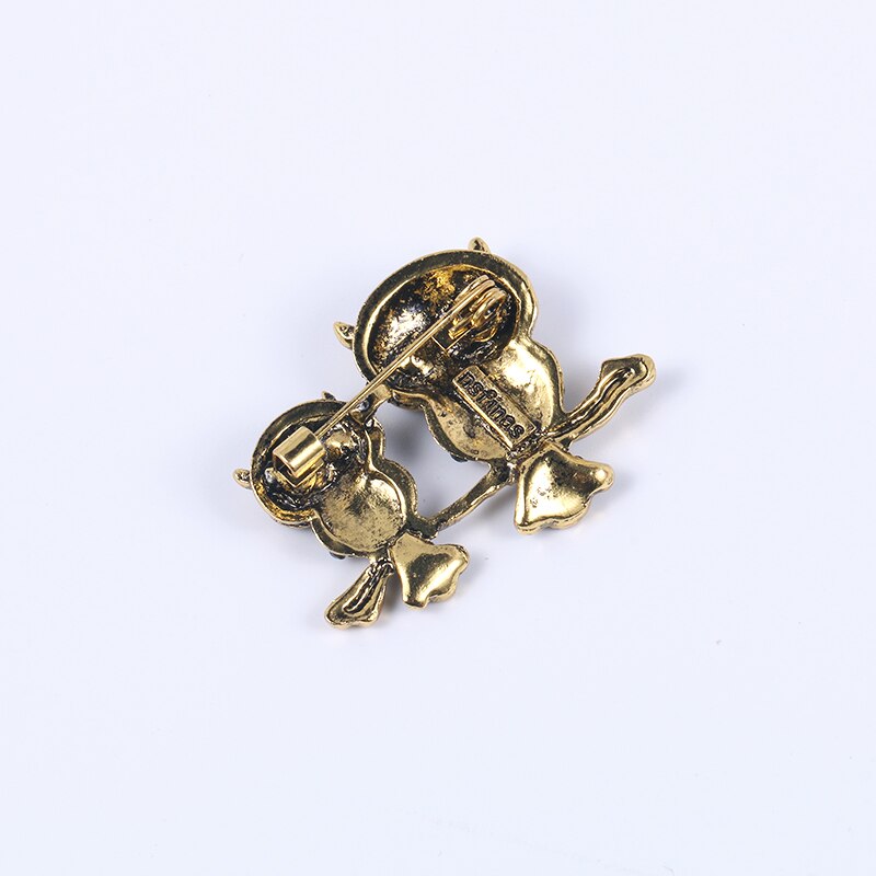 Broche Steampunk - Deux Chouettes-Passion Steampunk