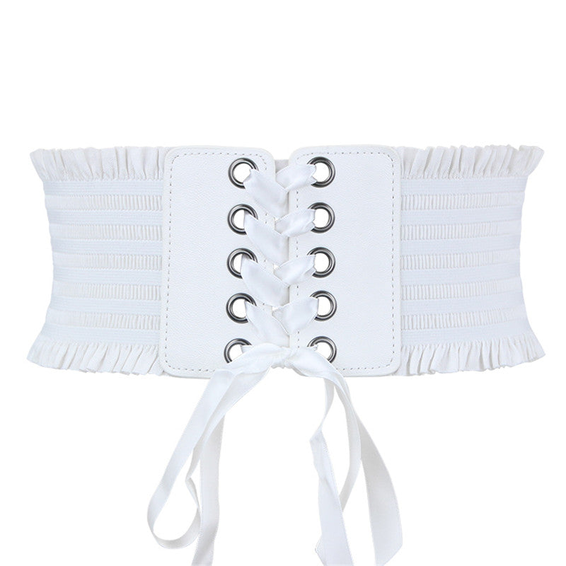 Ceinture Serre Taille Blanc Steampunk-Passion Steampunk