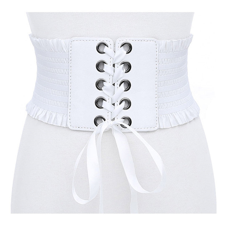 Ceinture Serre Taille Blanc Steampunk-Passion Steampunk