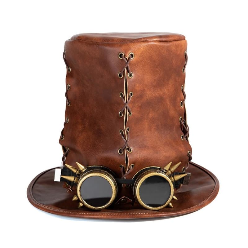 Chapeau Haut de Forme Cuir - Épouvantail-Passion Steampunk