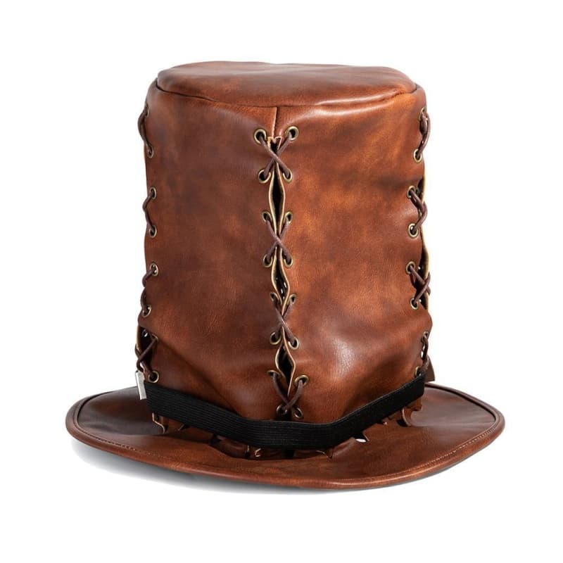 Chapeau Haut de Forme Cuir - Épouvantail-Passion Steampunk