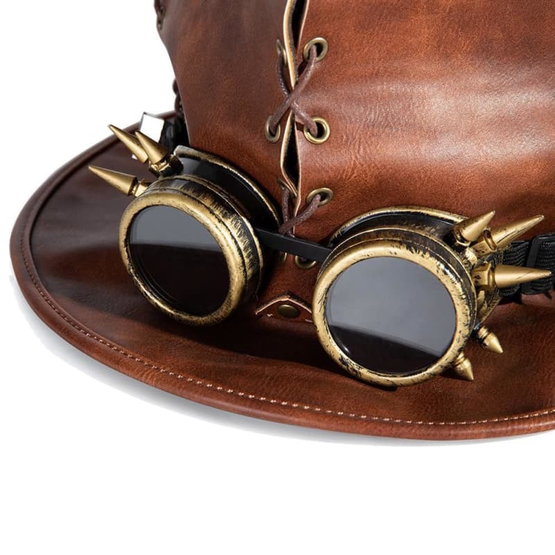 Chapeau Haut de Forme Cuir - Épouvantail-Passion Steampunk