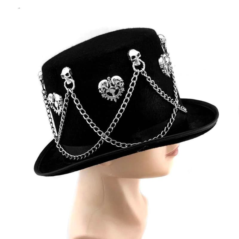 Chapeau Haut de Forme Noir - Gothique Style-Passion Steampunk