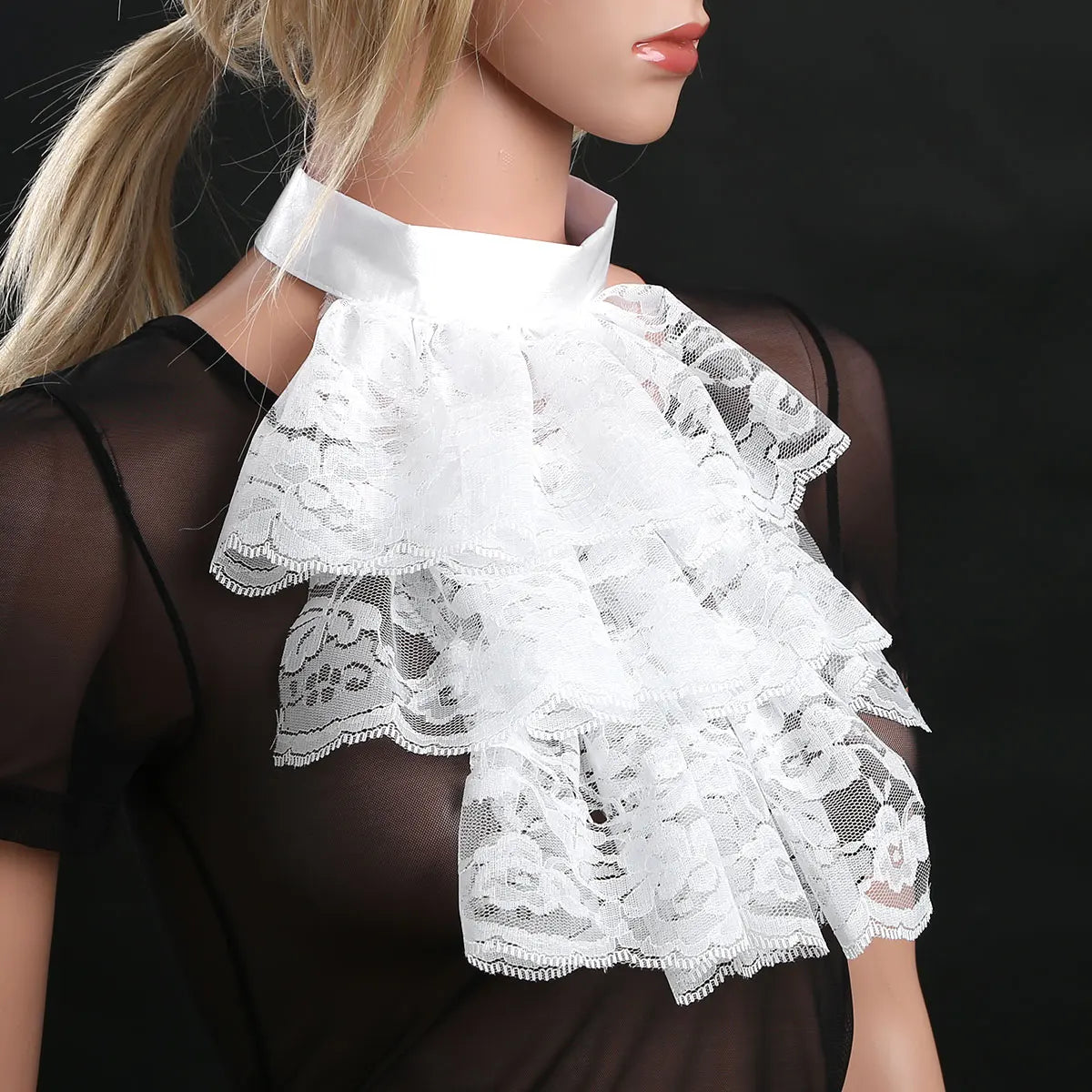 Col Jabot Femme Amovible-Passion Steampunk
