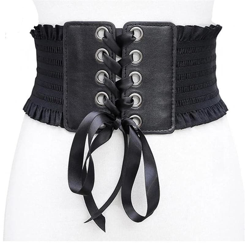 Corset Serre Taille Noir-Passion Steampunk