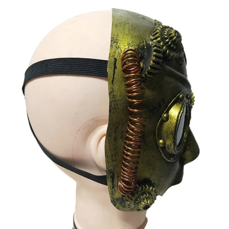 Demi Masque Carnaval Homme - Masque Robot Steampunk-Passion Steampunk