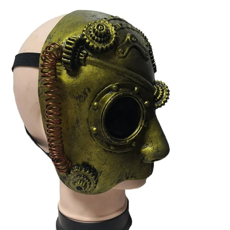 Demi Masque Carnaval Homme - Masque Robot Steampunk-Passion Steampunk