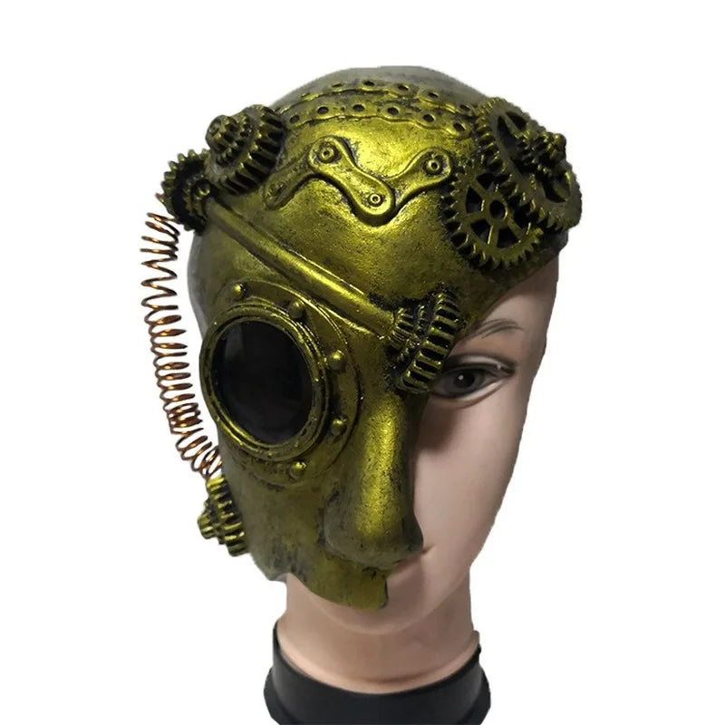 Demi Masque Carnaval Homme - Masque Robot Steampunk-Passion Steampunk