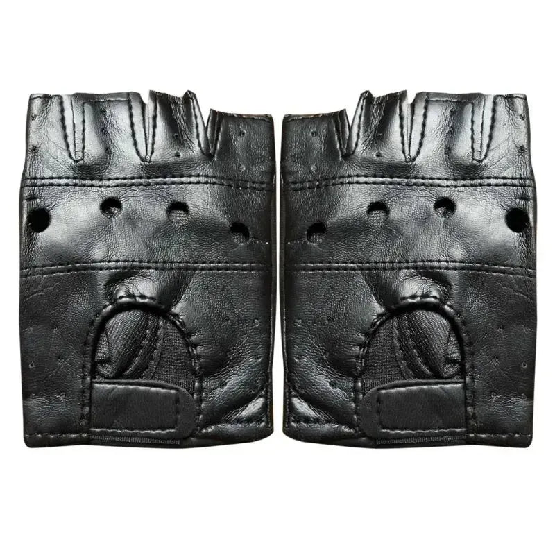 Gants Cuir Noir Femme - Glam Rock-Passion Steampunk