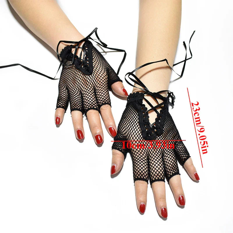 Gants Gotthiques Courts - Dark Mittens-Passion Steampunk