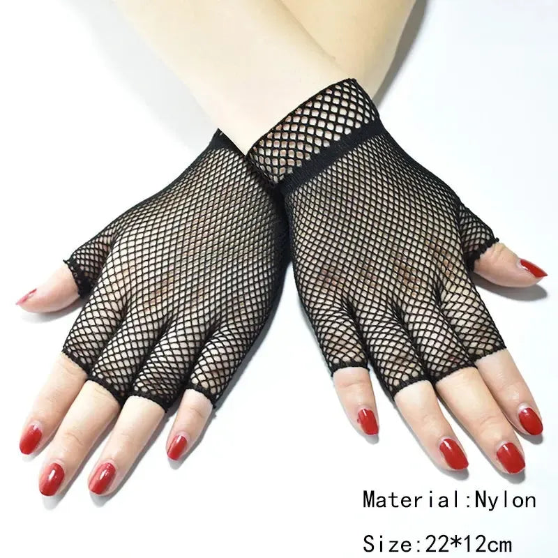 Gants Gotthiques Courts - Dark Mittens-Passion Steampunk