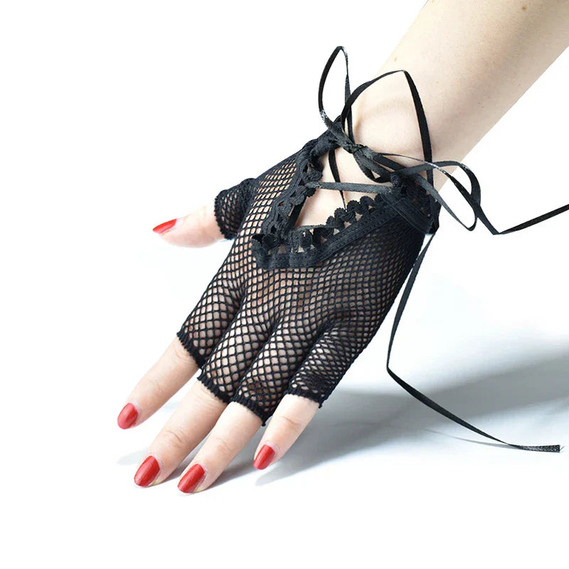 Gants Gotthiques Courts - Dark Mittens-Passion Steampunk