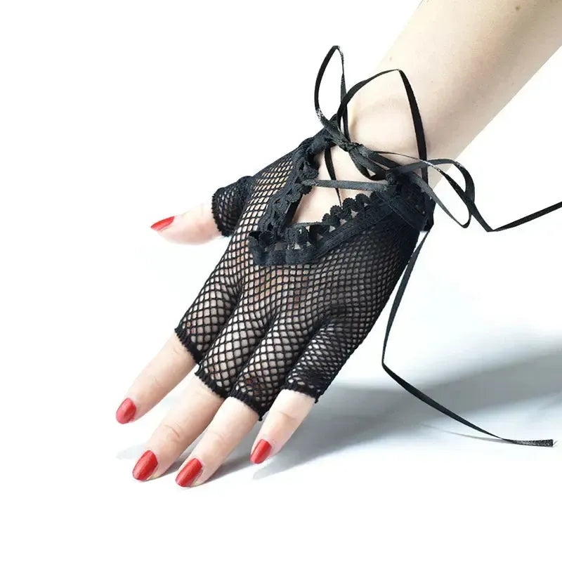 Gants Gotthiques Courts - Dark Mittens-Passion Steampunk