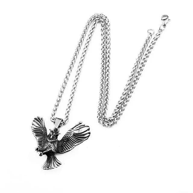 Pendentif Steampunk – Hibou Chromé-Passion Steampunk