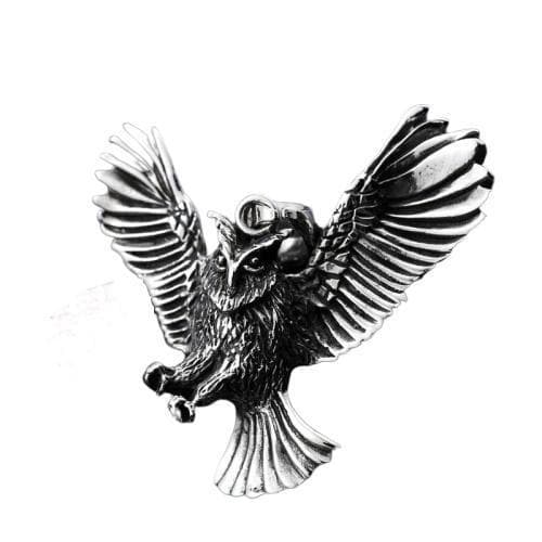 Pendentif Steampunk – Hibou Chromé-Passion Steampunk