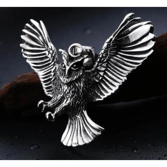 Pendentif Steampunk – Hibou Chromé-Passion Steampunk