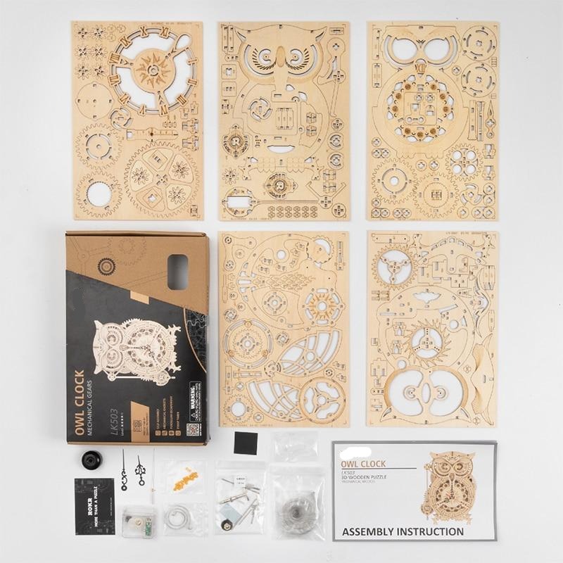 Horloge Hibou en Bois DIY-Passion Steampunk