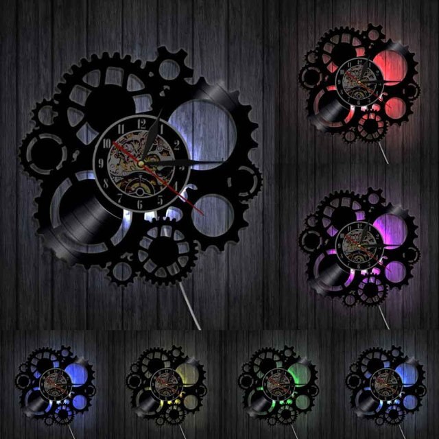 Horloge Steampunk - Vinyle Noire-Passion Steampunk