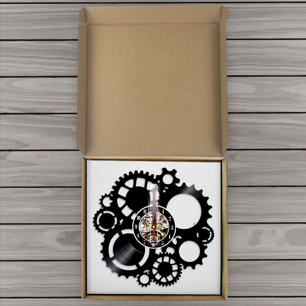 Horloge Steampunk - Vinyle Noire-Passion Steampunk