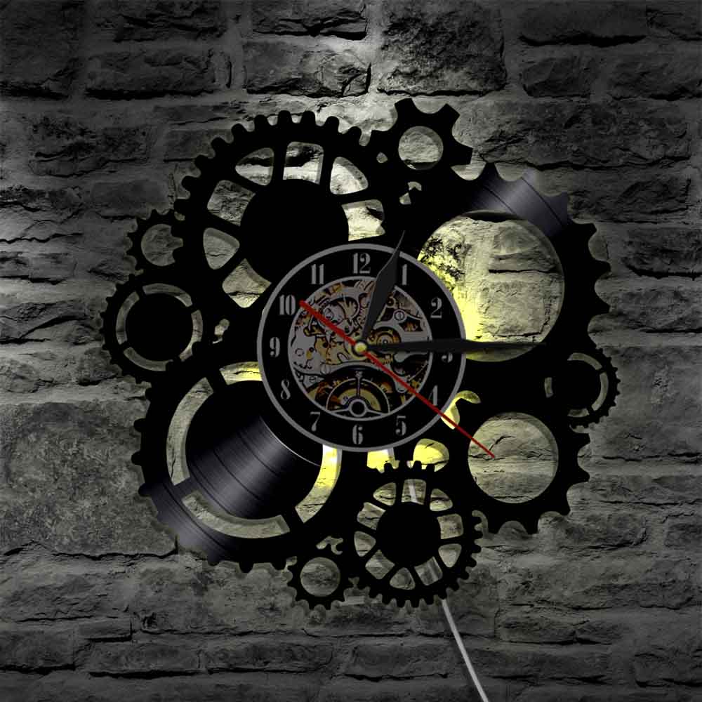 Horloge Steampunk - Vinyle Noire-Passion Steampunk
